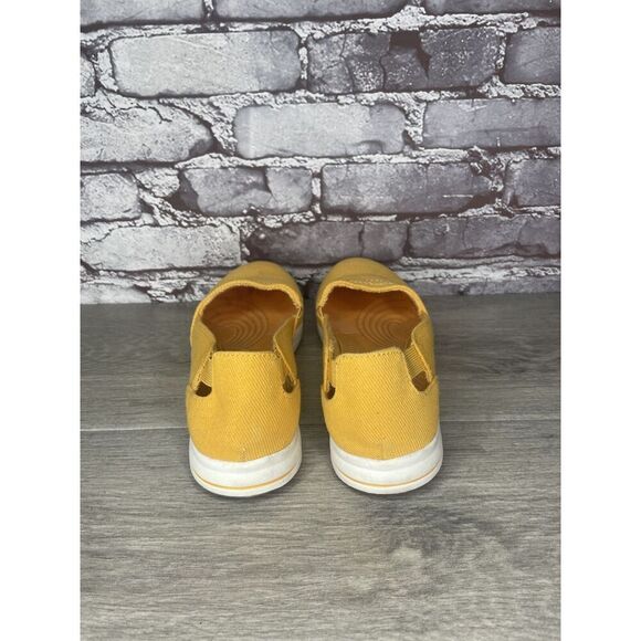 Clarks Cloud Steppers 27975 Yellow Canvas Breeze Shoes Women Sz 8.5M US/38.5EU - Picture 4 of 16